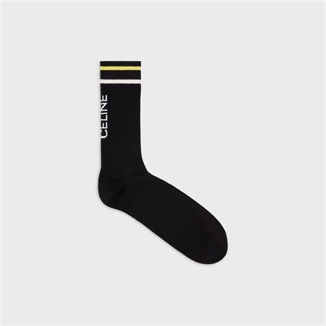 celine socks black|CELINE SOCKS IN COTTON .